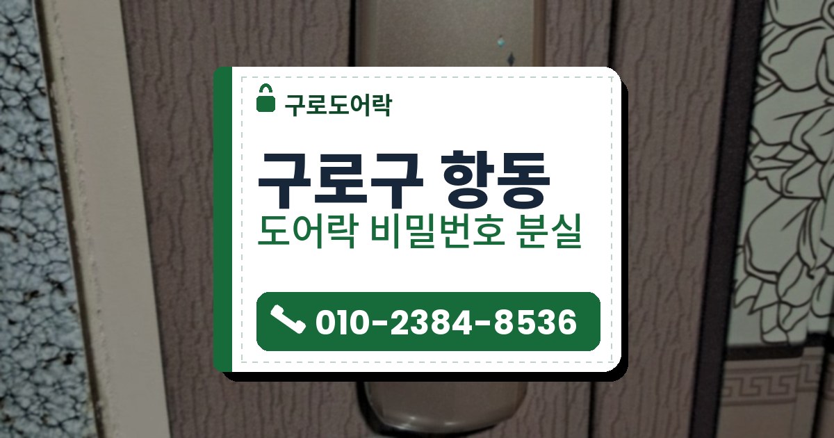 구로구 항동 도어락 비밀번호 분실 — 구로도어락 안내 그림